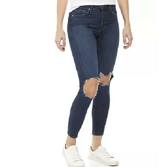 Free People Denim - Free People Women's High-Rise Busted Skinny Jeans Dark Blue Size 26, $78 NWT